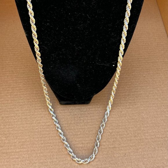 AGI ITALY Men's Rope Chain Real Solid 925 Sterling Silver Necklace 6mm 30" ITALY - Picture 1 of 15